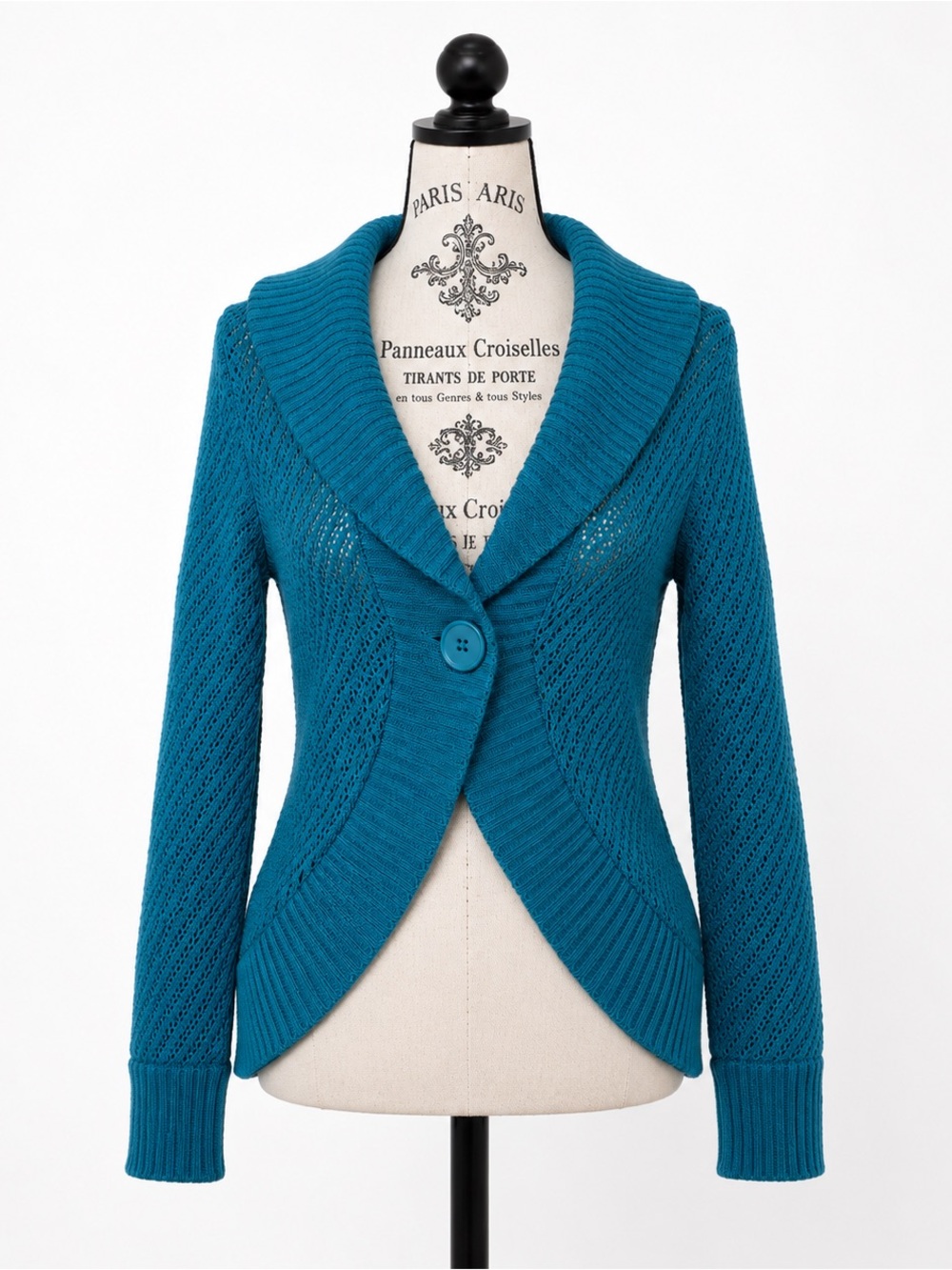 Teal Cowl Cardigan Sweater - Women's Cowl & Turtleneck